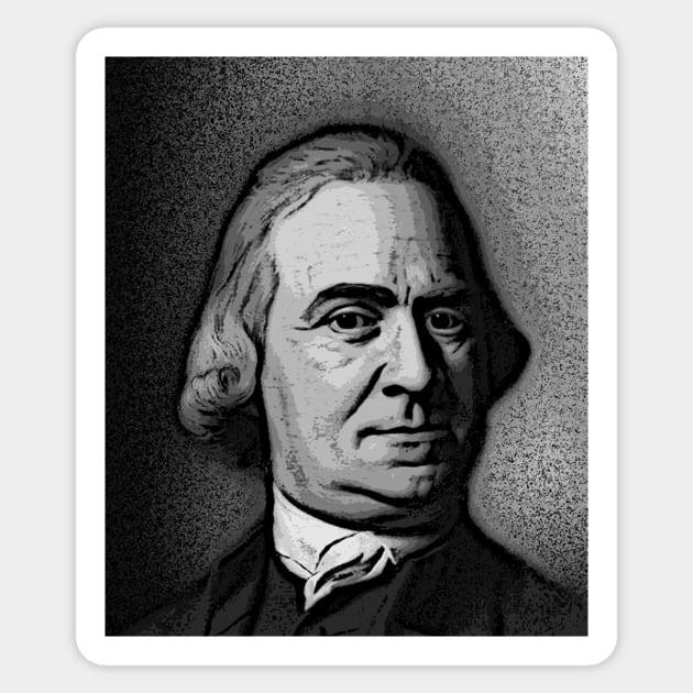 Samuel Adams Black And White Portrait | Samuel Adams Artwork 2 Sticker by JustLit